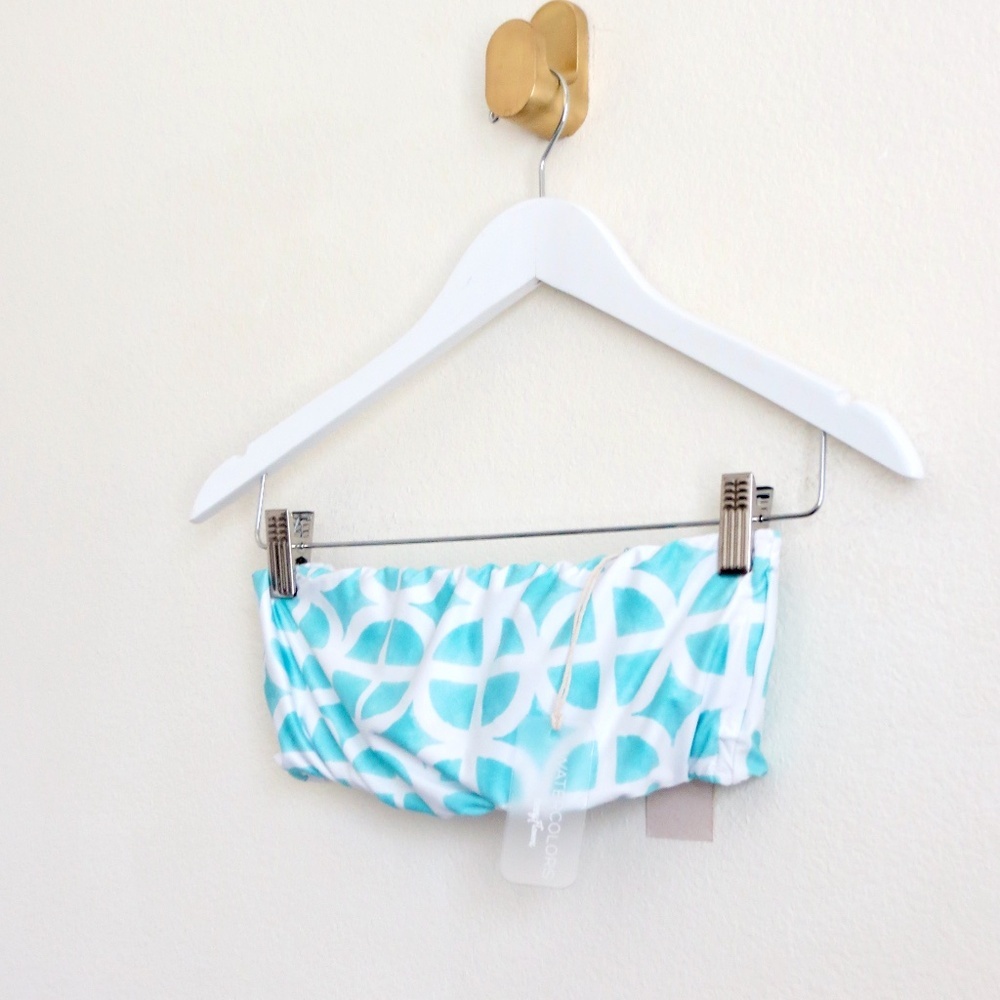 NEW! Kenny Flowers The Maldives Bandeau Bikini Top Blue SZ M, L, XL - Picture 12 of 16
